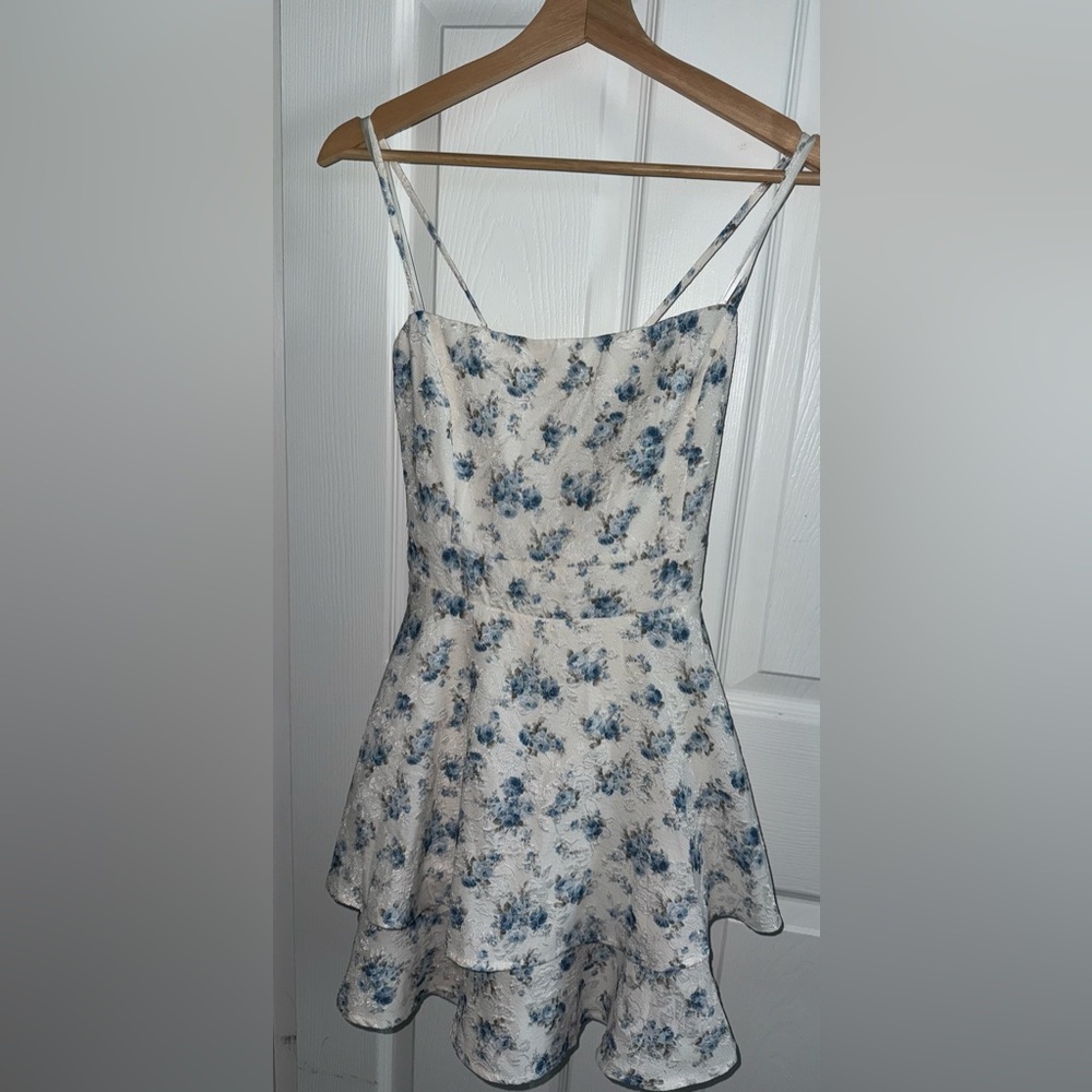 NWT Windsor Dress with Blue Floral Pattern